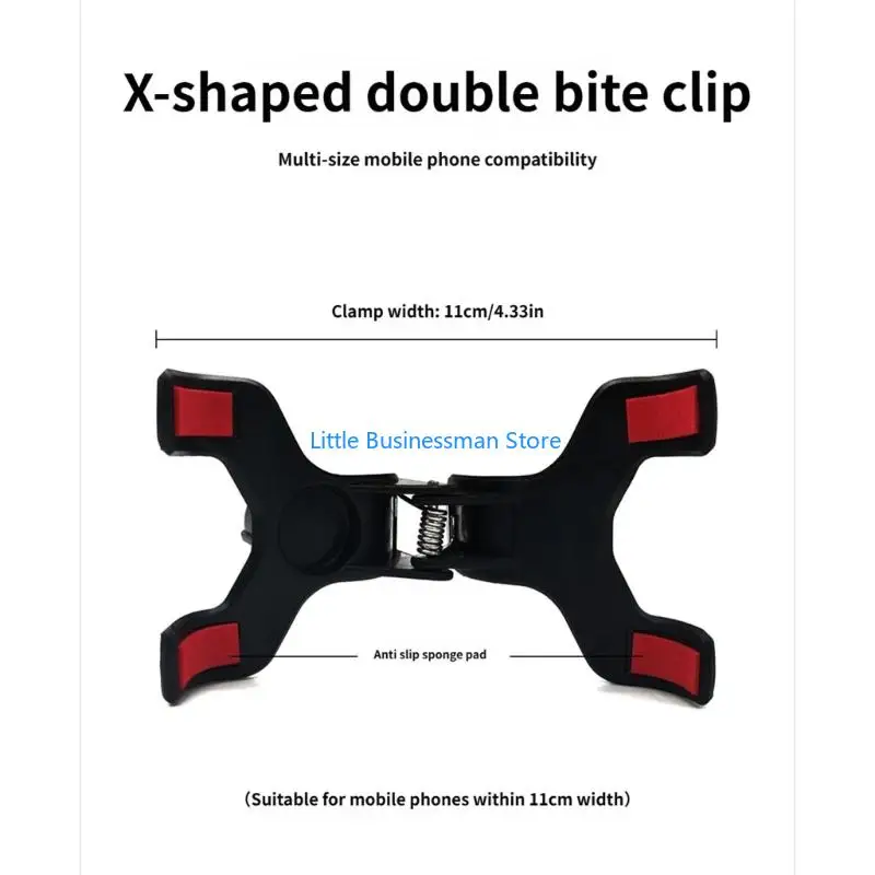 3-teilige Smartphone-Stativhalterung, Clip-Halter, Kugelkopfklemme für die Aufnahme M76A – Detail 4