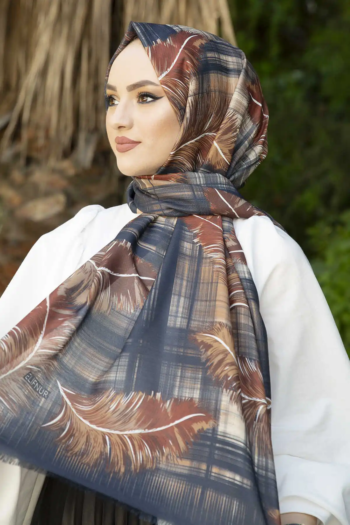 

Cotton Pattern Shawl E-Winter Autumn 2021 Muslim Women Hijab headscarf Islamic Turkey