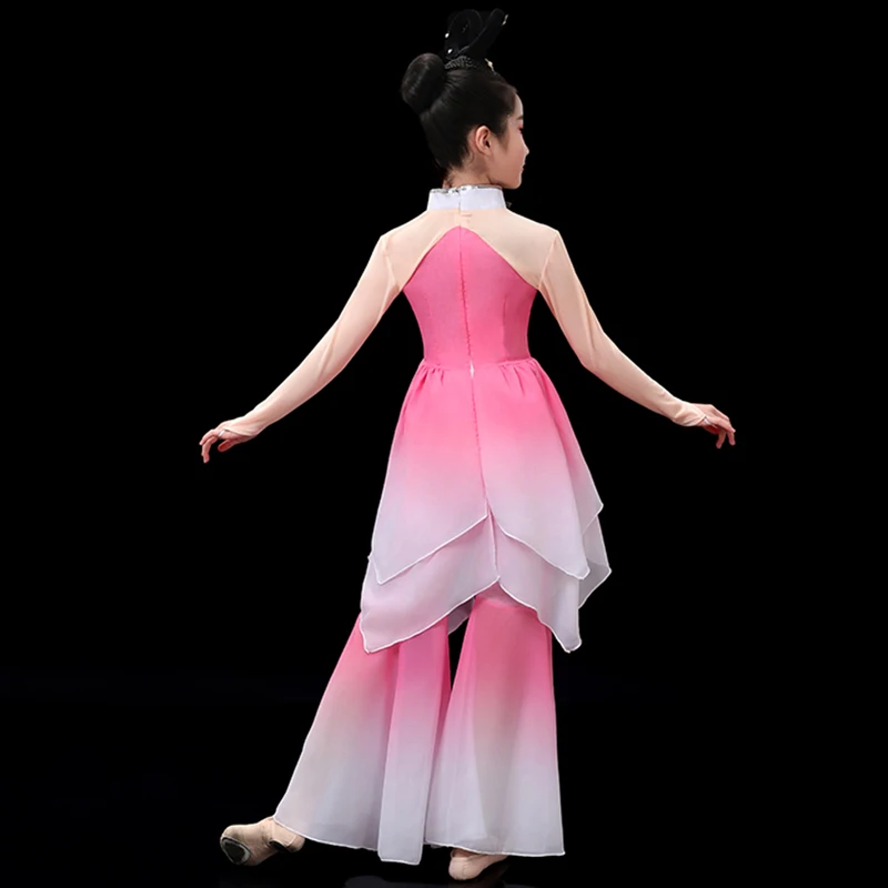 Klasyczne stroje narodowe Yangko, odzież sceniczna, dziewczęce, dziecięce, starożytne ludowe, wachlarze, parasole, taniec na placu, na scenę.