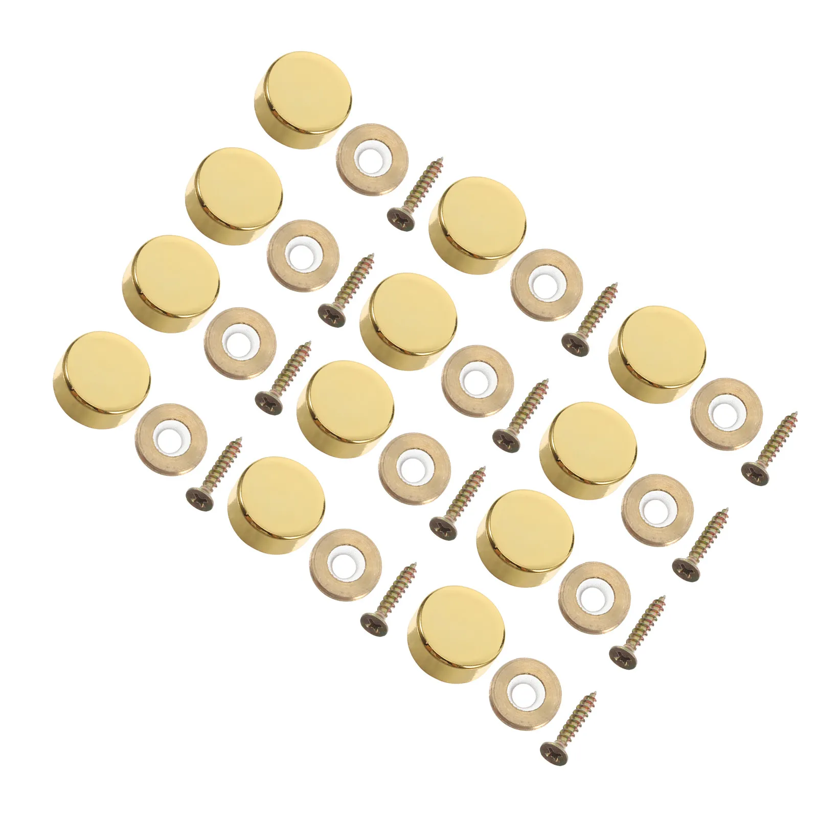 12 Sets Fasteners for Mirrors Copper Nails Construction Decorative Screws Cabinet Covers Hardware