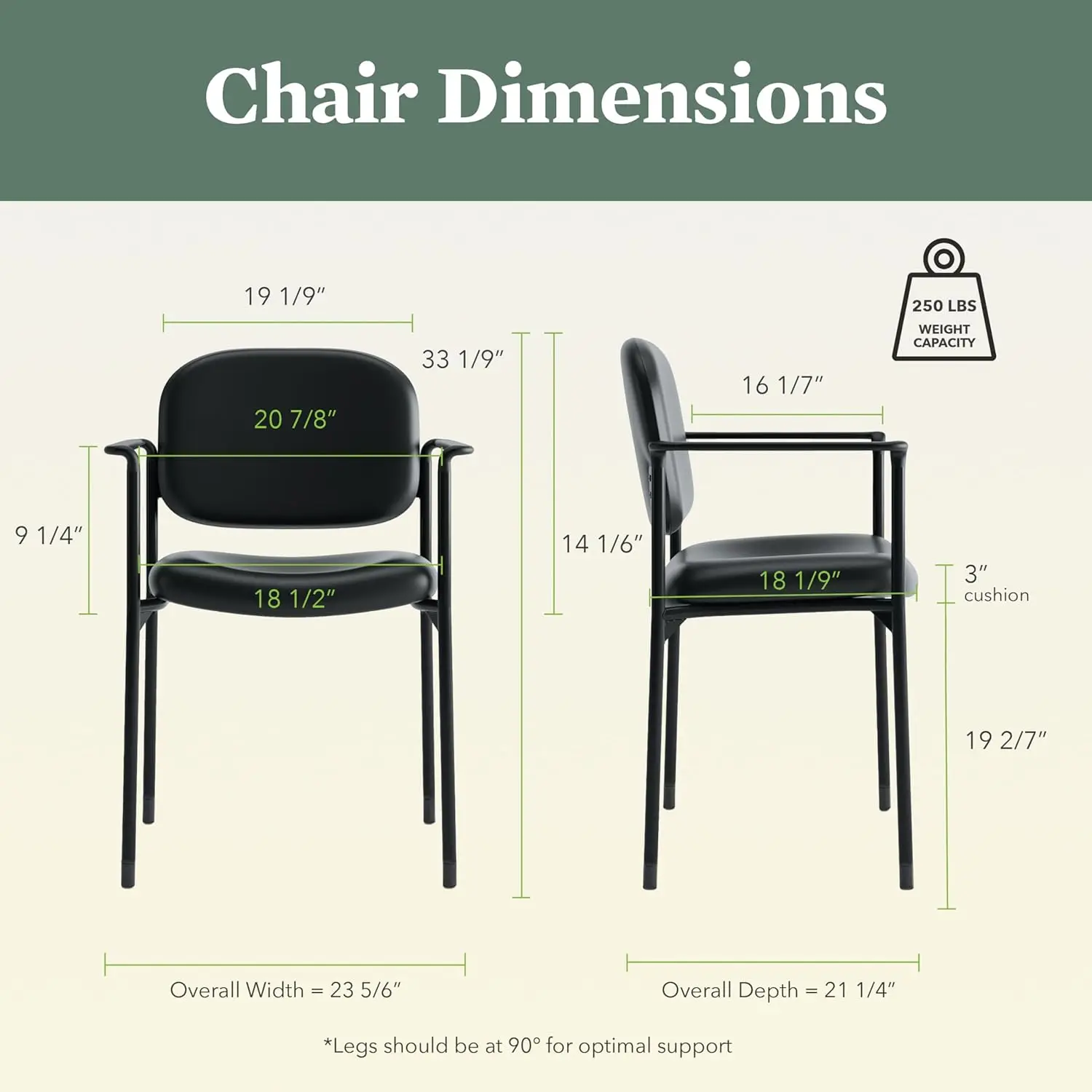 Scatter Stackable Waiting Room Arms-Side Office Guest Reception Wheels-Lobby Chairs for Conference, Breakroom, Church