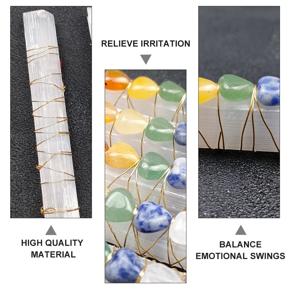 

1 комплект, натуральный кристалл, энергия, 7 камней чакры, декор для медитации, набор целебных камней, снятие стресса, драгоценный камень, лечебный подарок