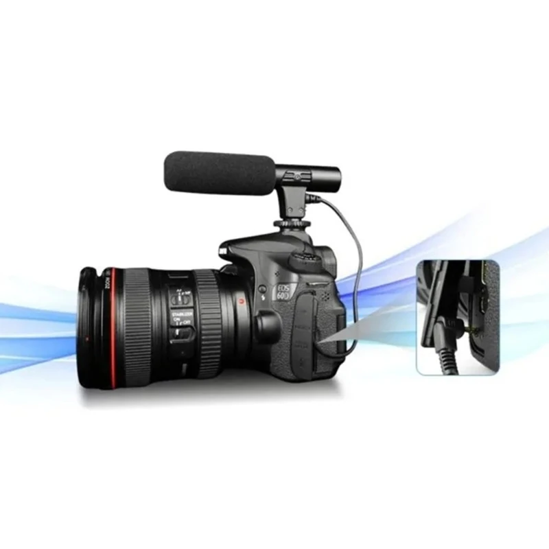 3.5mm Universal Microphone External Stereo Mic Camcorders MIC-01 SLR Camera Microphone Accessories For DSLR Camera