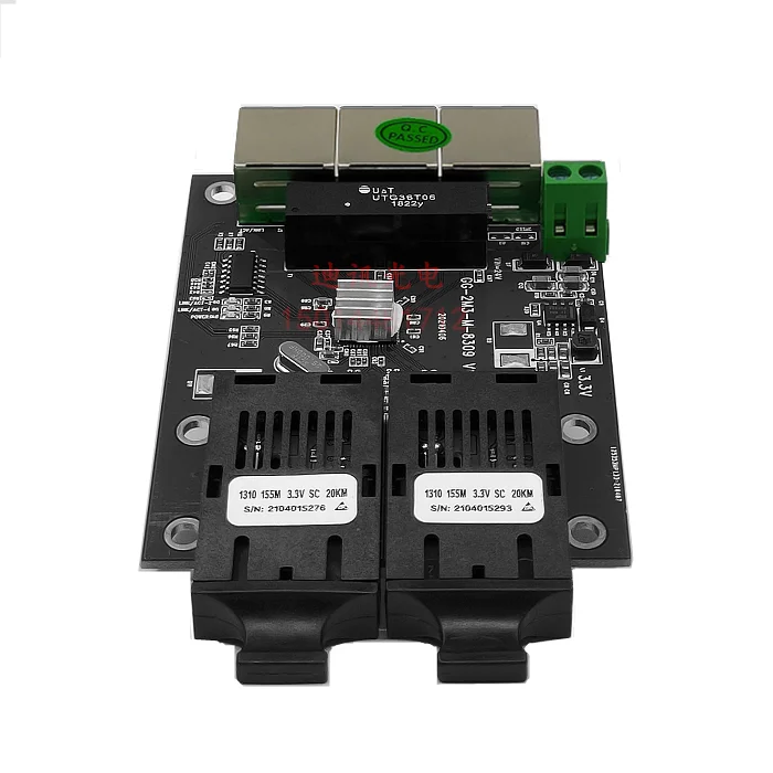 12V Mining 100 MHZ Optical 3/4 Transceiver Motherboard 24V Gigabit 2 Optical 3/4 Switch Bare Board PCB