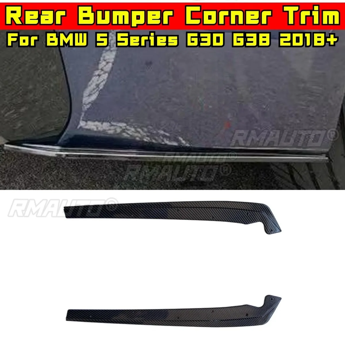 

Car Rear Bumper Lip Splitter Body Kit For BMW 5 Series G30 G38 2018+ Bumper Protector Corner Trim Car Accessories