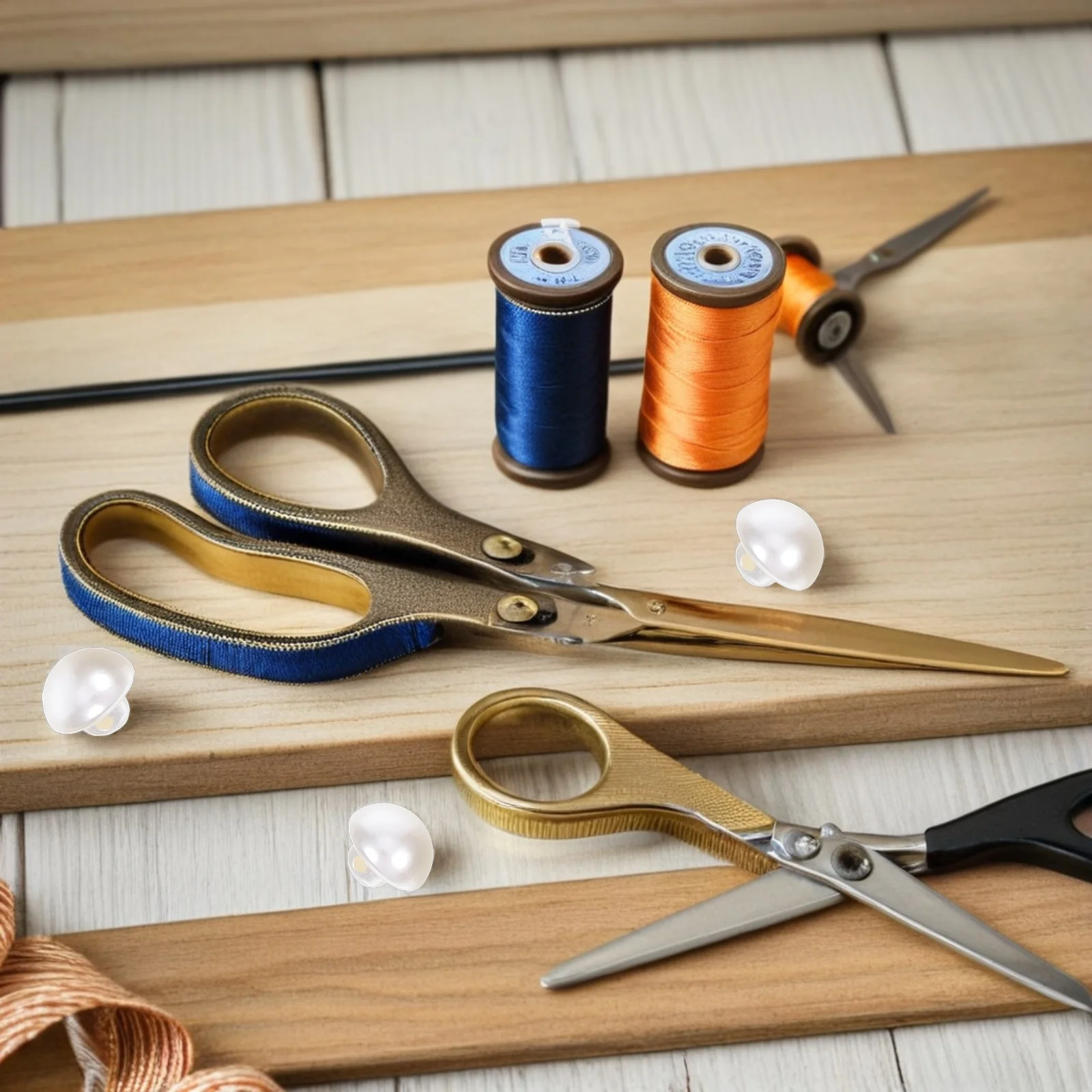 

50pcs Simulated Pearl Buttons Dome Shaped Sewing Crafts Decorative Supplies For Sweaters Shirts Chiffon Clothing Faux Pearls