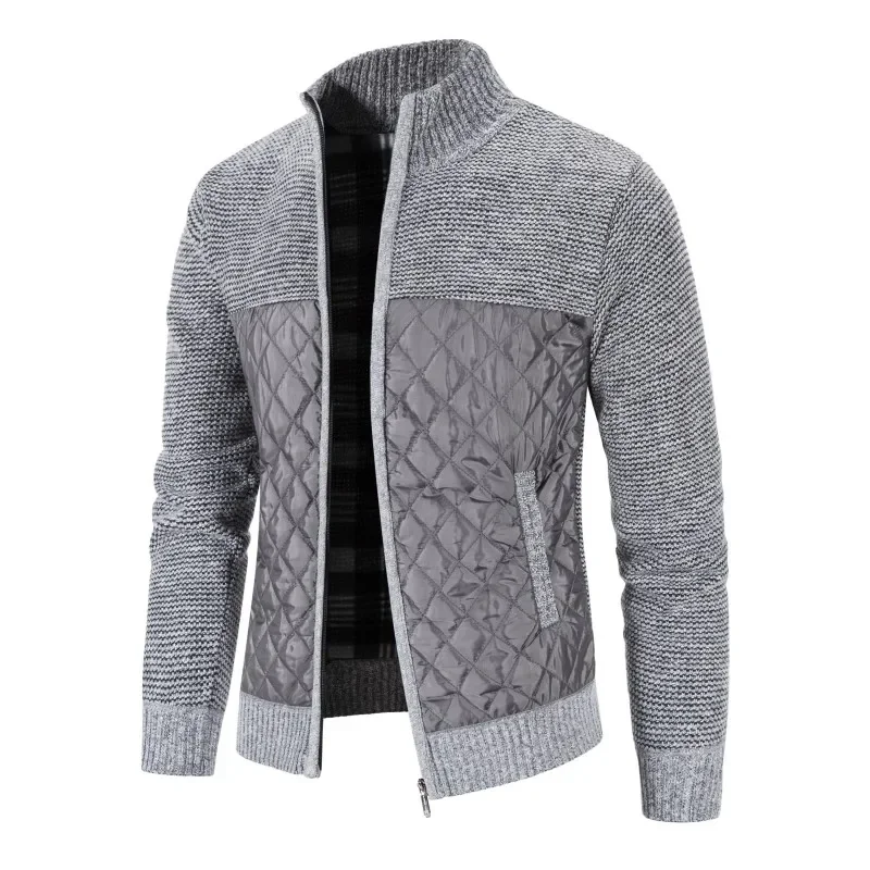 

LIBIELIY 2024 New Autumn Winter Jacket Men Warm Cashmere Casual Wool Zipper Slim Fit Fleece Jacket Men Coat Dress Knitwear Male
