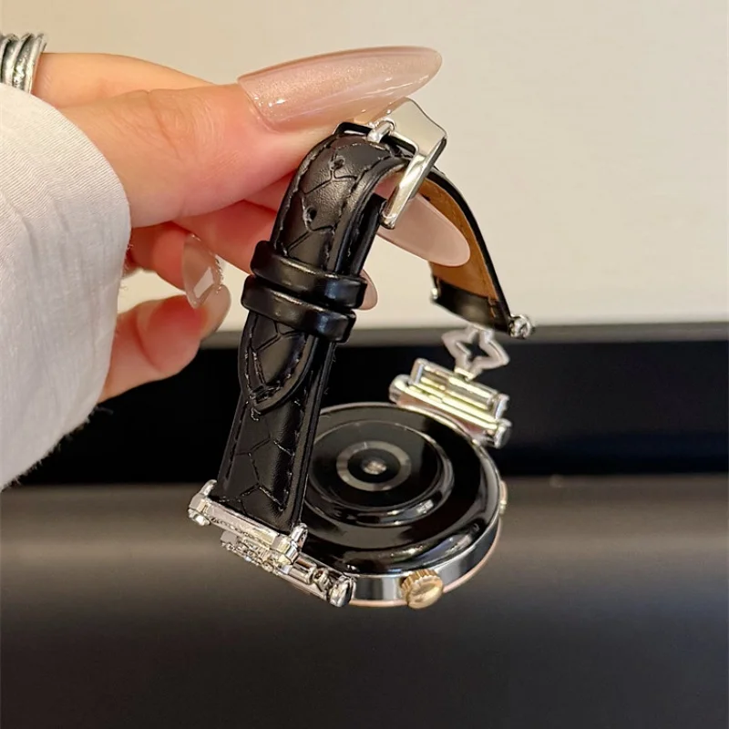 

Diamond studded star leather suitable for Huawei GT5/GT5 Pro/GT4/GT2/3/4 22mm/20mm/18mm fashionable watch straps