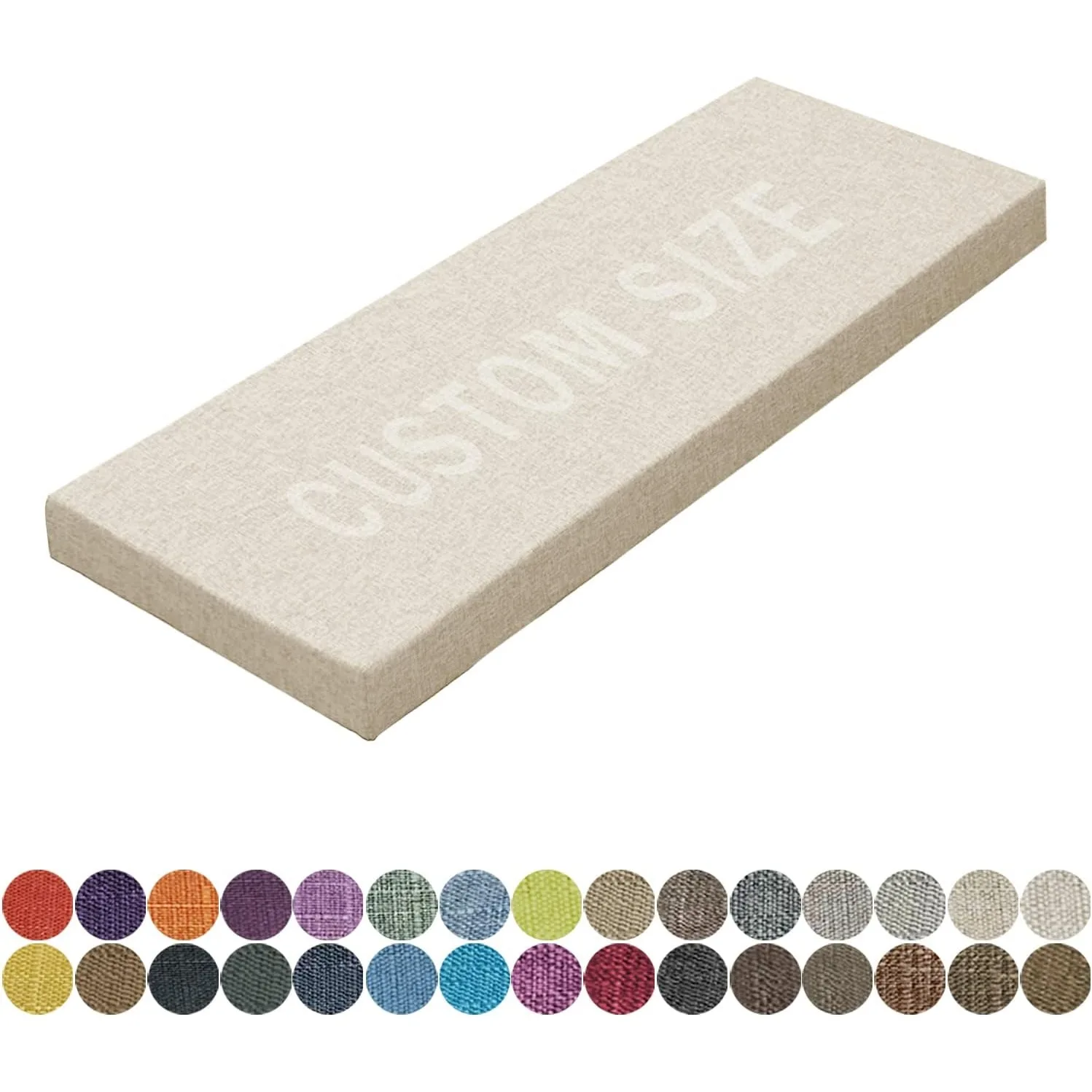 5cm Thickness Long Bench Seat Cushion, Long Mattress Custom Bay Window Pads Decorative Garden Cojines Sofa Chair Seat Pad Swings