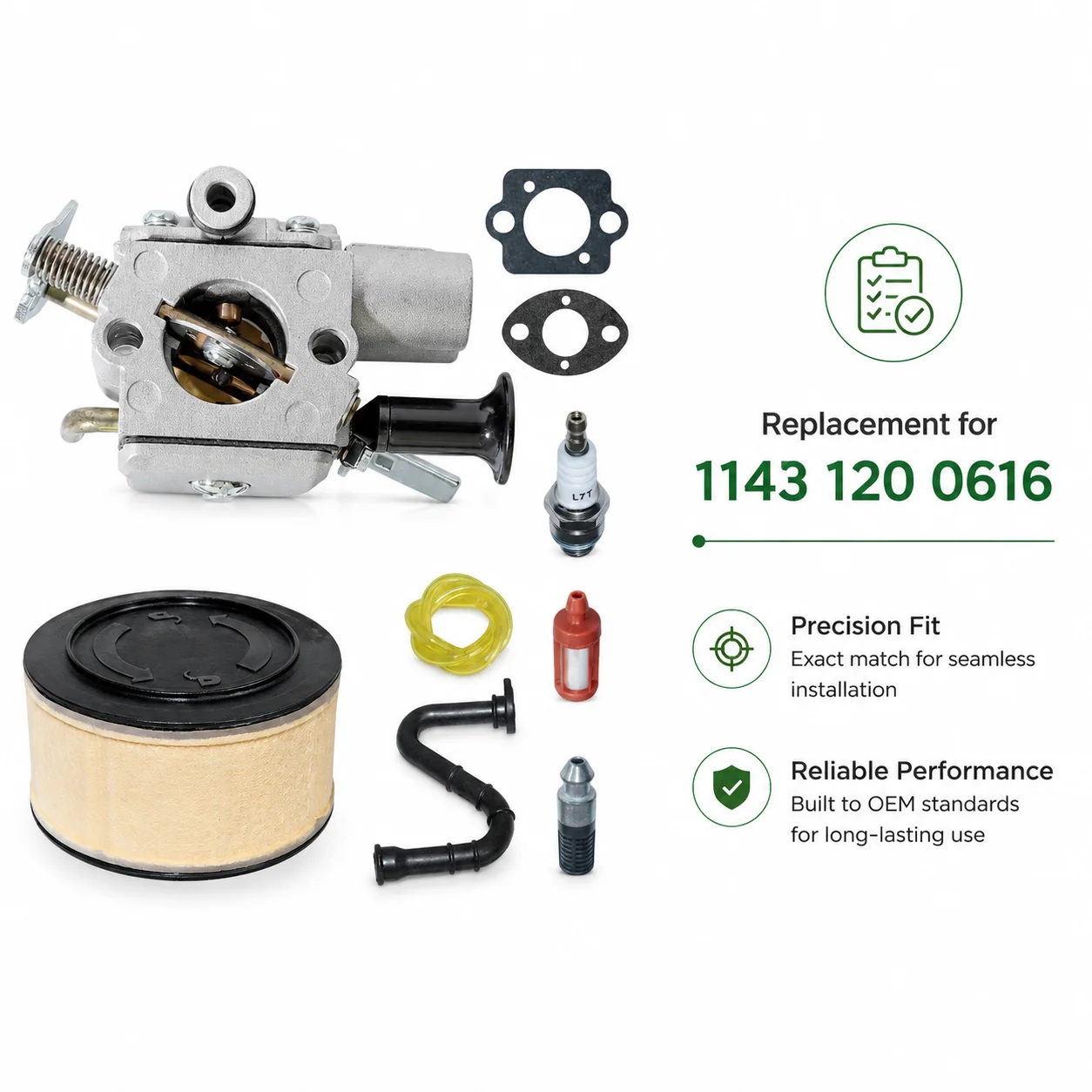 Carburetor Air Filter Fuel Line Spark Plug Tune Up Kit For Stihl MS261 MS271 MS291 MS271C MS291C Chainsaw 1143 120 0616 C1Q-S252