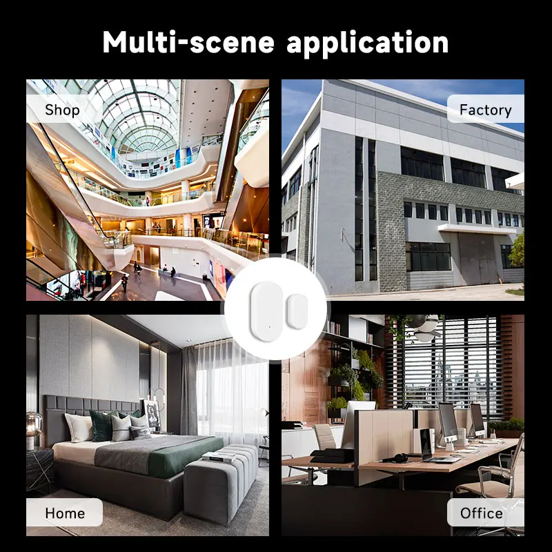 Tuya Smart ZigBee Tür Fenster Kontakt Sensor Smart Home Drahtlose Tür Detektoren Öffnen/Schließen APP Remote Alarm