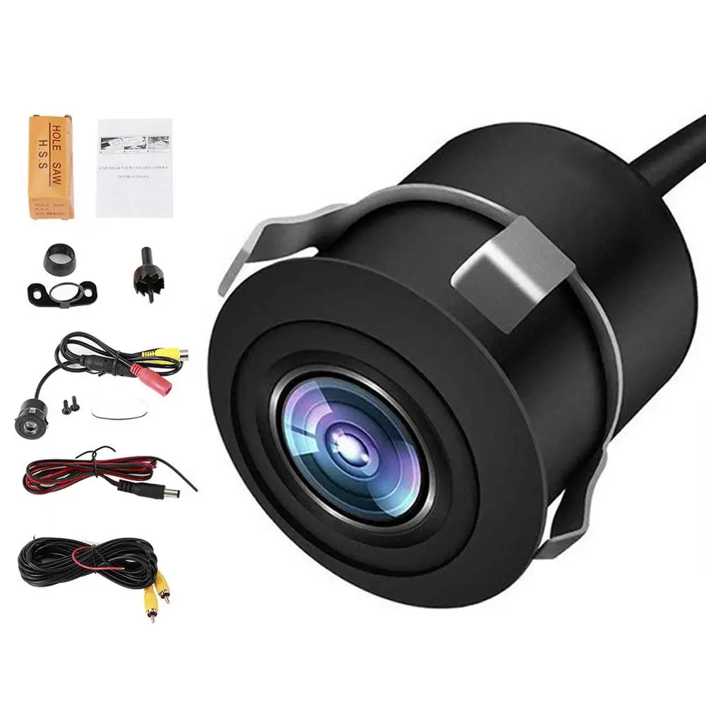 Car rear view single camera car 18.5 reversing camera infrared high-definition vision with light perforated rear image reve P5C4