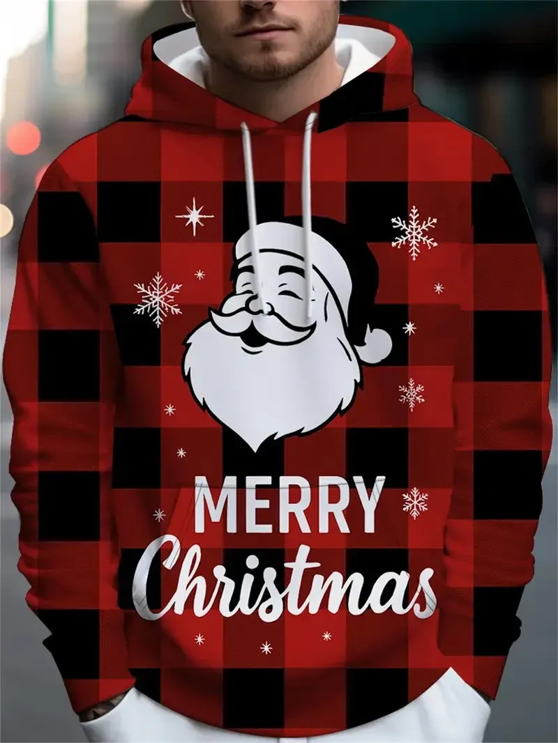 

Fun And Unique 3d Printed Hooded Pullover Sweaters For Both Men And Women For Christmas - Comfortable And Loose-Fitting Attire