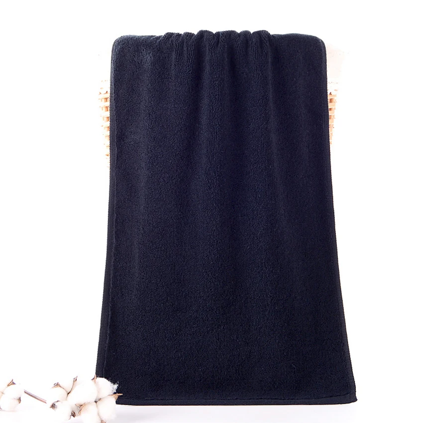 Black Bath Towel Thick Large Soft Cotton Face Hand Shower Towels for Adults Kids Home Bathroom Spa Toalla 34*74cm/70*140cm