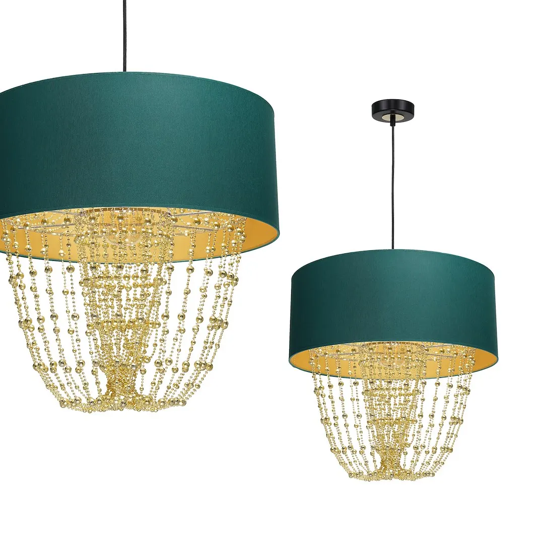 Hanglamp Almeria Groen/Goud 1xe27