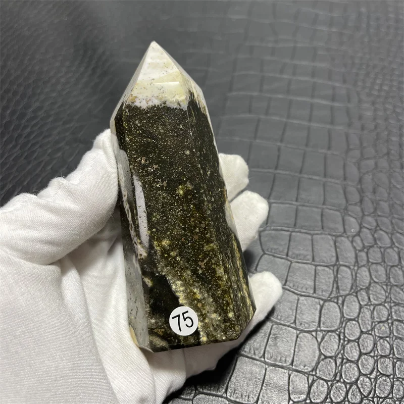 

Высококачественная натуральная большая кварцевая океанская яшма Crystal Point океанская яшма палочка для украшения