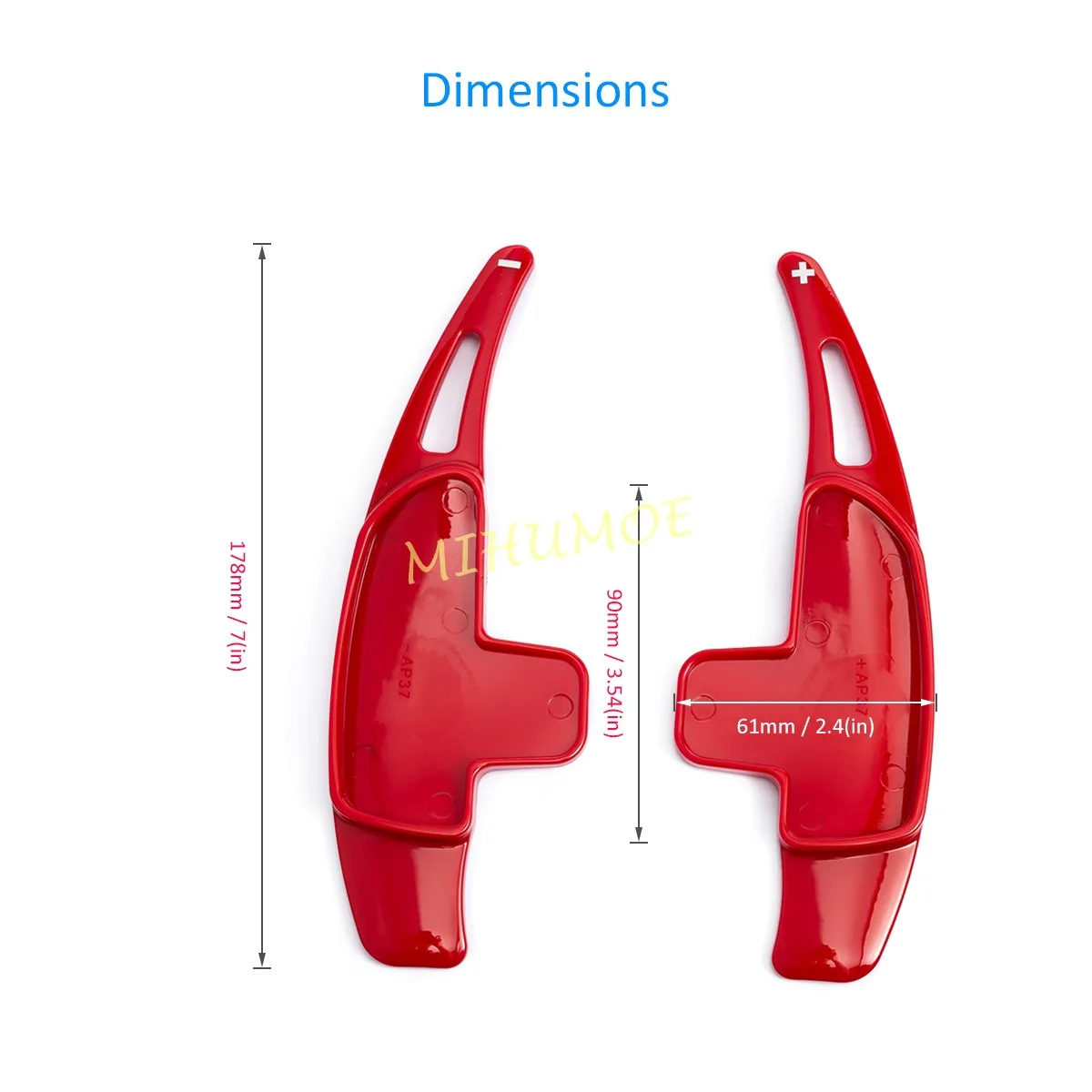 Glossy Red Steering Wheel Paddle Shifter Extension For Mercedes AMG A45 C63 E63 S63 S65 CLA45 CLS63 GLA45 ML63 SL63 SL65 SLK55
