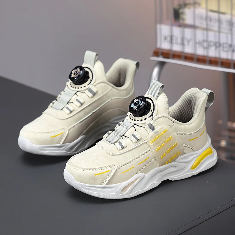 

Children Sneakers Leather Fashion Running Shoes for Boys Girls Casual Tennis Walking Lightweight Soft Kids Jogging Shoes
