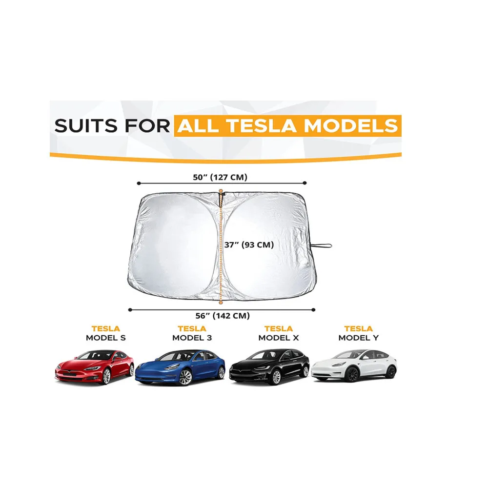 Parasole per parabrezza aggiornato per Tesla Model 3 Highland 2024 copertura parasole per finestrino anteriore pieghevole per auto modello di