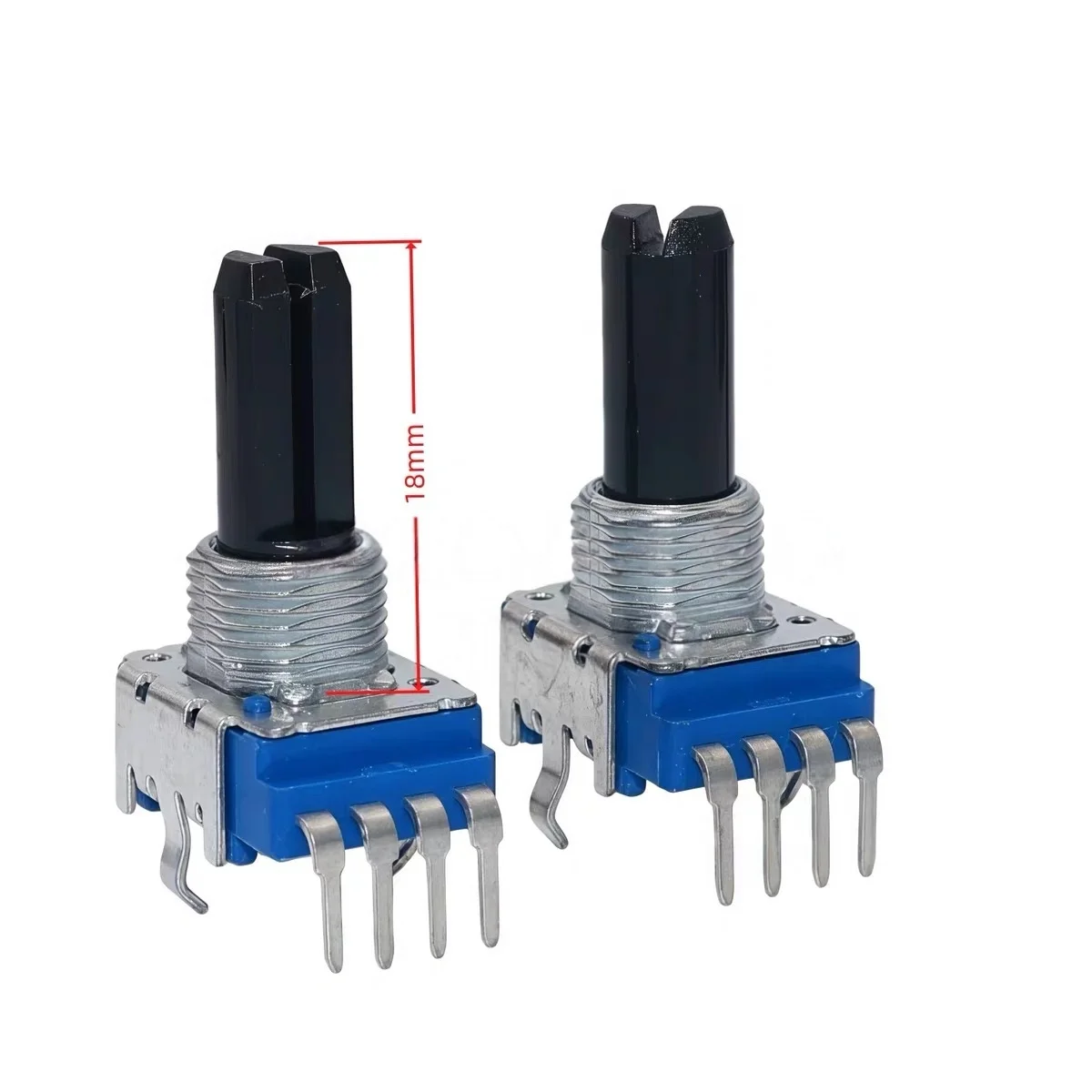 5pcs RK11 Potentiometer Mixing Console Volume Amplifier B1K 5K 10K 50K 100K 250K Single-unit 4pins Handle Length 18mm Half Shaft