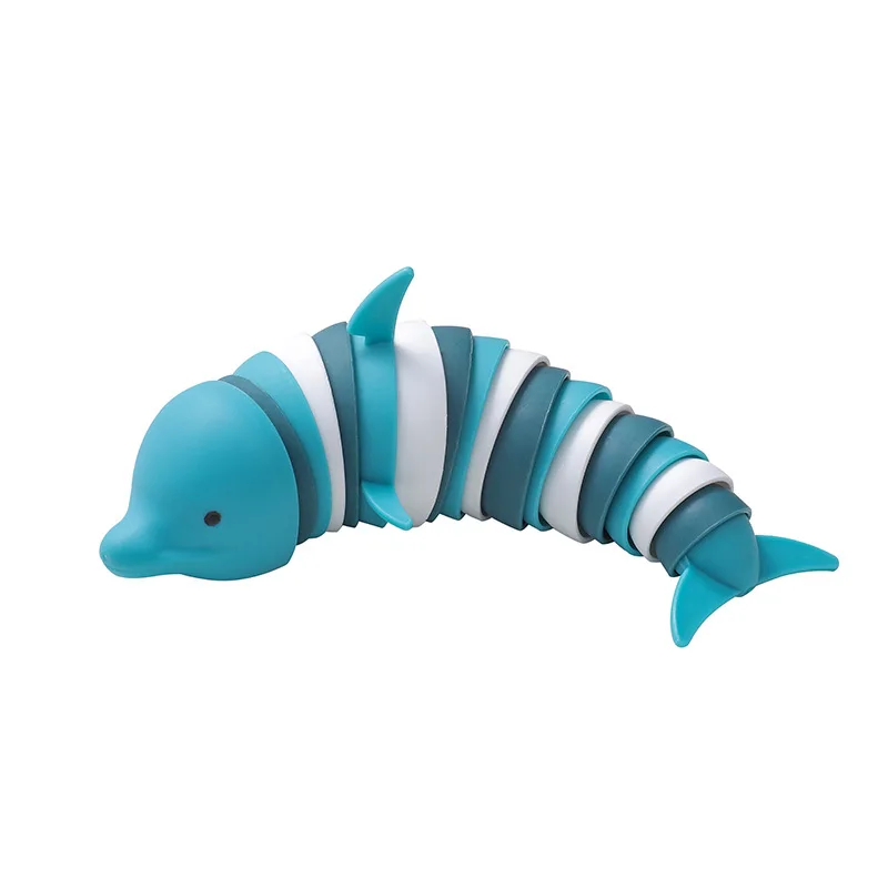 Decompression Shark Shape Toy Antistress Cute Animals Elastic Fidget Toy Slow Rising Shark Worm Pressure Relief Anti-Anxiety Toy