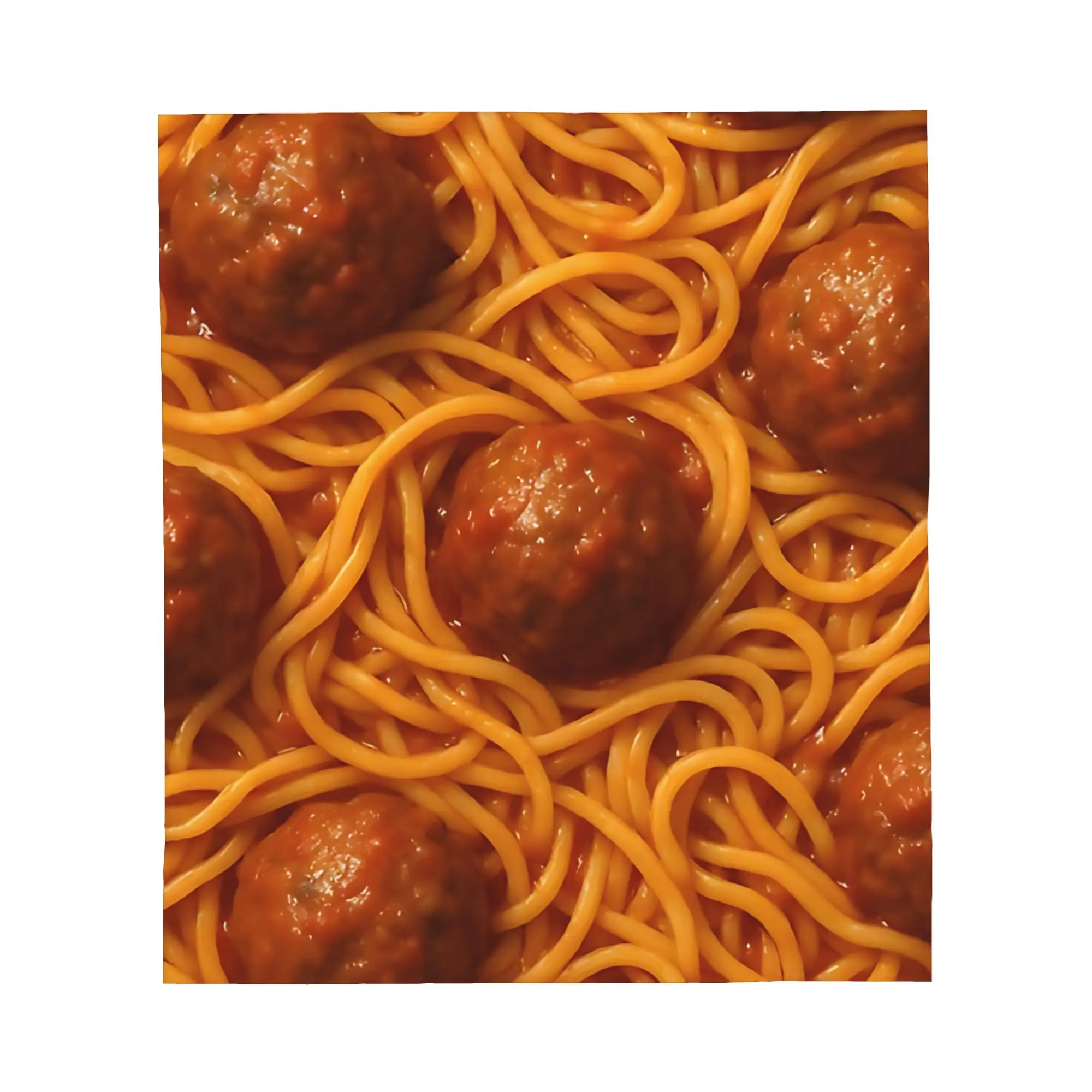 1PC Spaghetti & Meatballs All Over Print Blanket Throw Super Cosy Plush Living Room Sofa
