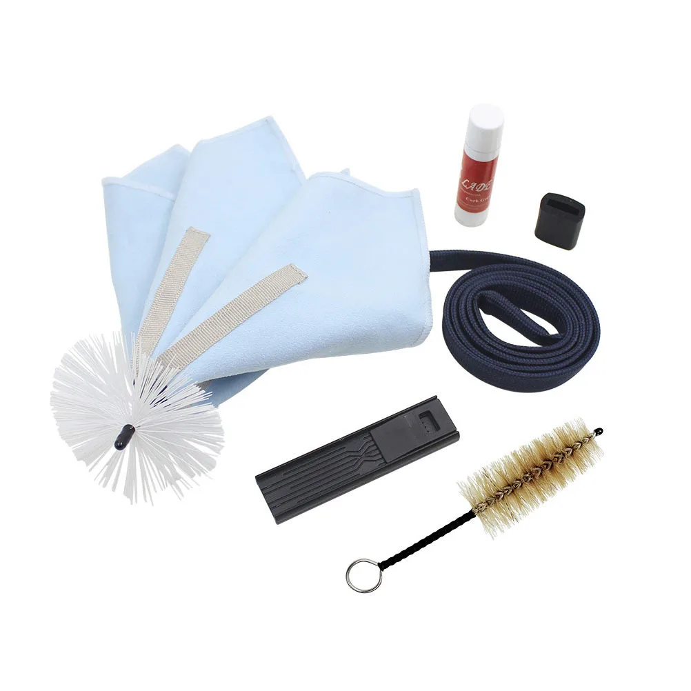 

1Set Saxophone Cleaning Kit All in One Solution for Instrument Maintenance Includes Cleaning Brush Cork Grease Thumb Pad Reed