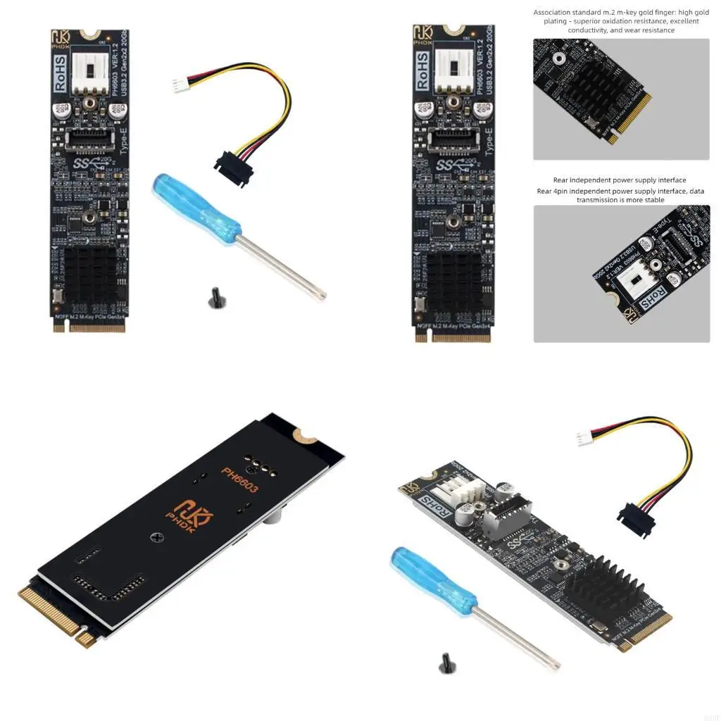 

896f быстрое скорость M.2 nvme в тип E преобразователь с расширением охлаждения для ноутбука ПК