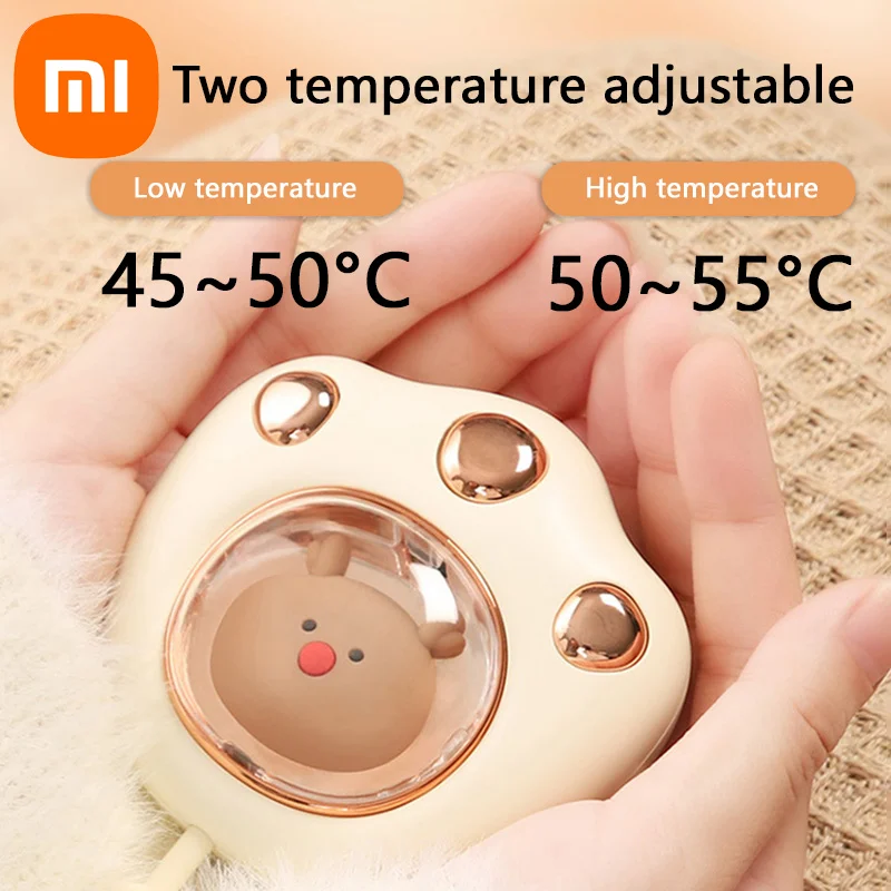 Xiaomi Hand Warmer Cute Cat Paw Rechargeable Built-in Battery For Students Adult Winer Fast Usb Heater For Camping Office School