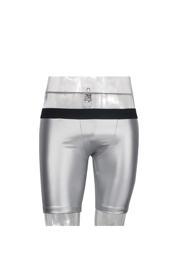 Free shipping  Men sexy low-waist tight imitation leather pants leggings patent leather nightclub stage youth underwear