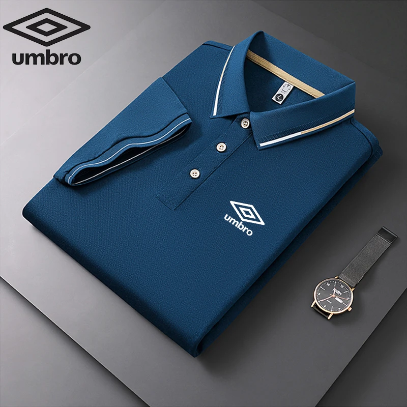 Embroidery Umbro Polo New Summer Polo Shirt Men High Quality Men's Short Sleeve Top Business Casual Polo-shirt for Men