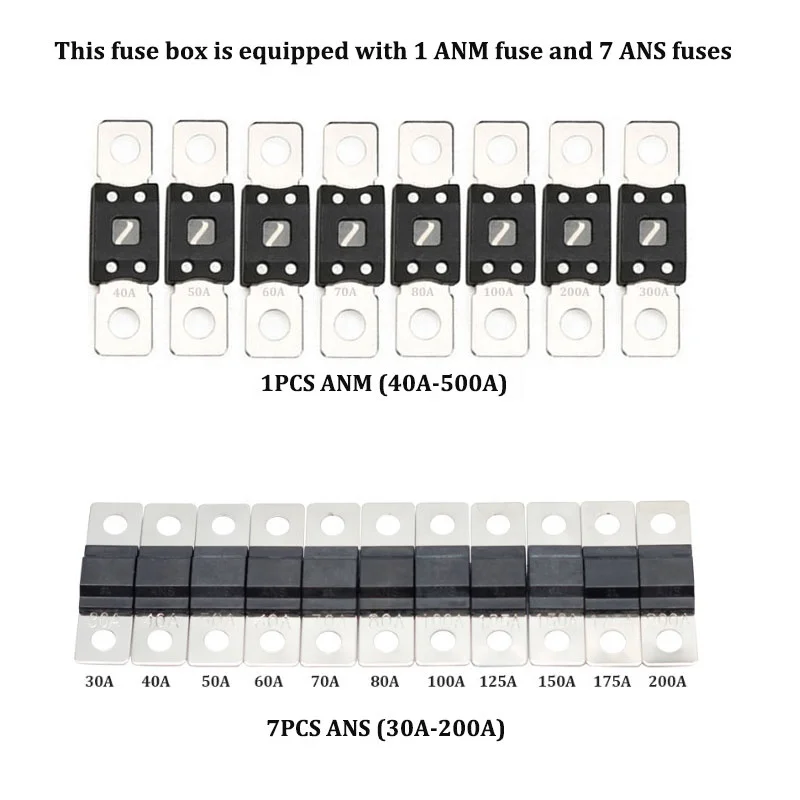 Imagem -04 - Ans Fusível Block Box Holder para rv Carro Barco Ônibus Acessório Durável Midi Way 12v 32v 48v 1pc Anm Fusível Pcs