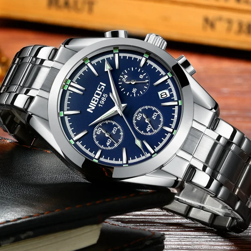 

NIBOSI модные мужские часы лучший бренд класса люкс бизнес кварцевые часы мужские спортивные металлические водонепроницаемые наручные часы Relogio Masculino Saat