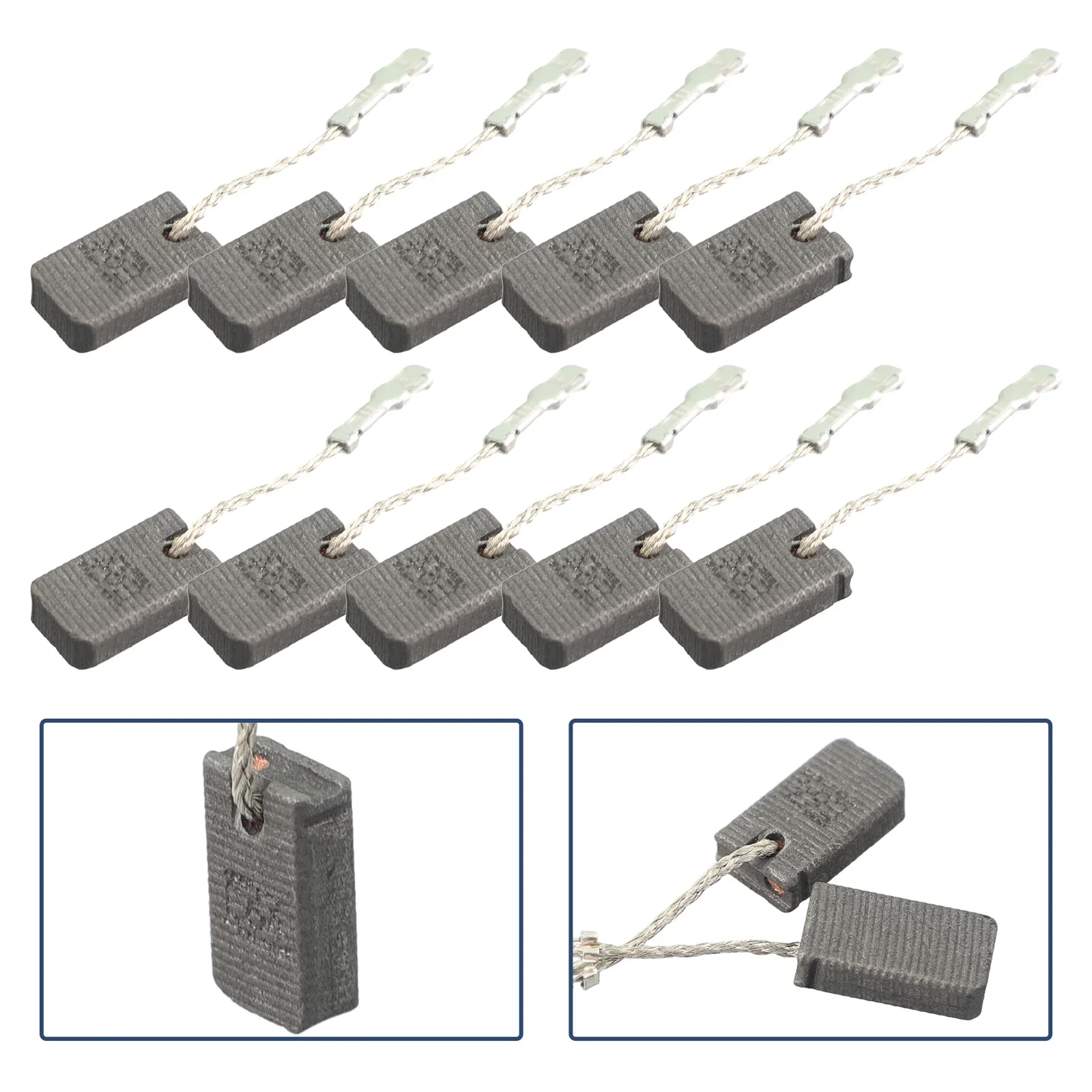 Escova de Carbono E64 para Rebarbadora Motor Running Self-stop Acessórios para Ferramentas Elétricas 1200w Gws12125s Gws12-150s 6x10x17 mm Pcs por Conjunto
