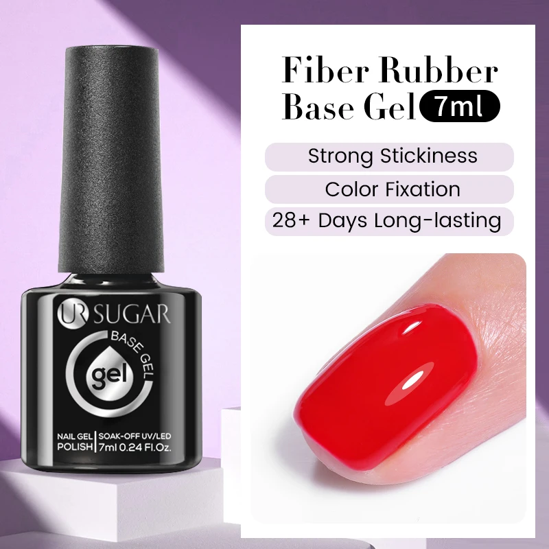UR SUGAR – Gel de Base de réparation de fibres, 7ml, pour ongles fins et endommagés, vernis à ongles fonctionnel, outil de manucure pour Nail Art