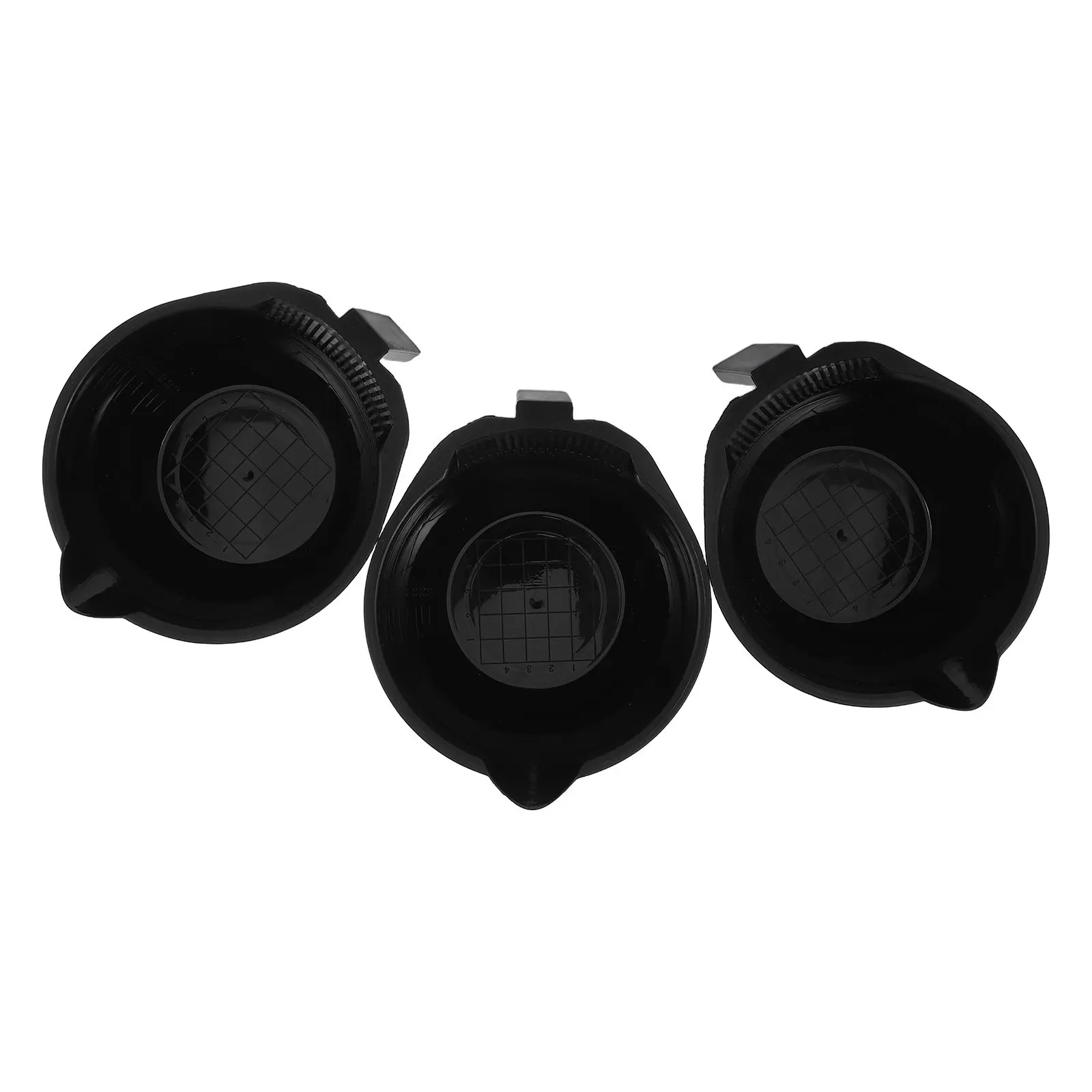 3Pcs Hair Dye Bowl Set with Built-in Root Comb Plastic Salon Color Mixer for Home Hair Coloring Equipment Precision Measuring
