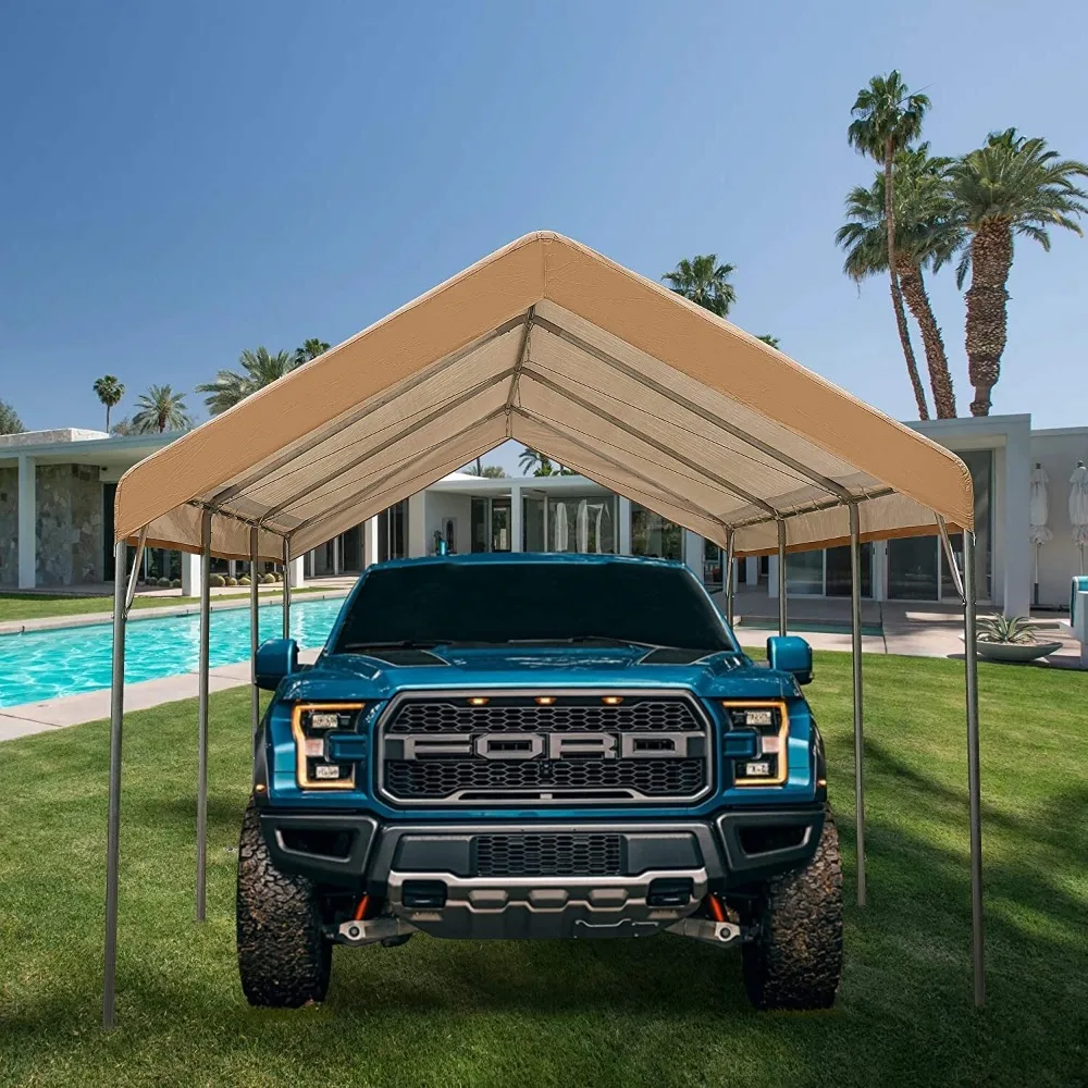 

Outdoor Carport 10X20FT Adjustable Car Shelter Heavy Duty Garage Canopy