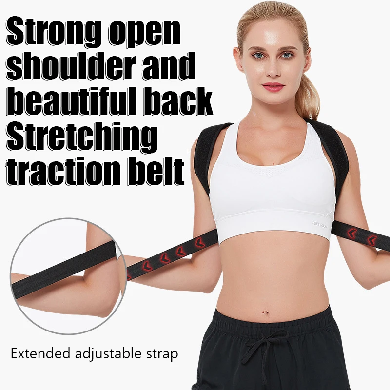 Adjustable Back Shoulder Posture Corrector Belt Clavicle Spine Support Reshape Your Body Home Office Sport Upper Back Neck Brace