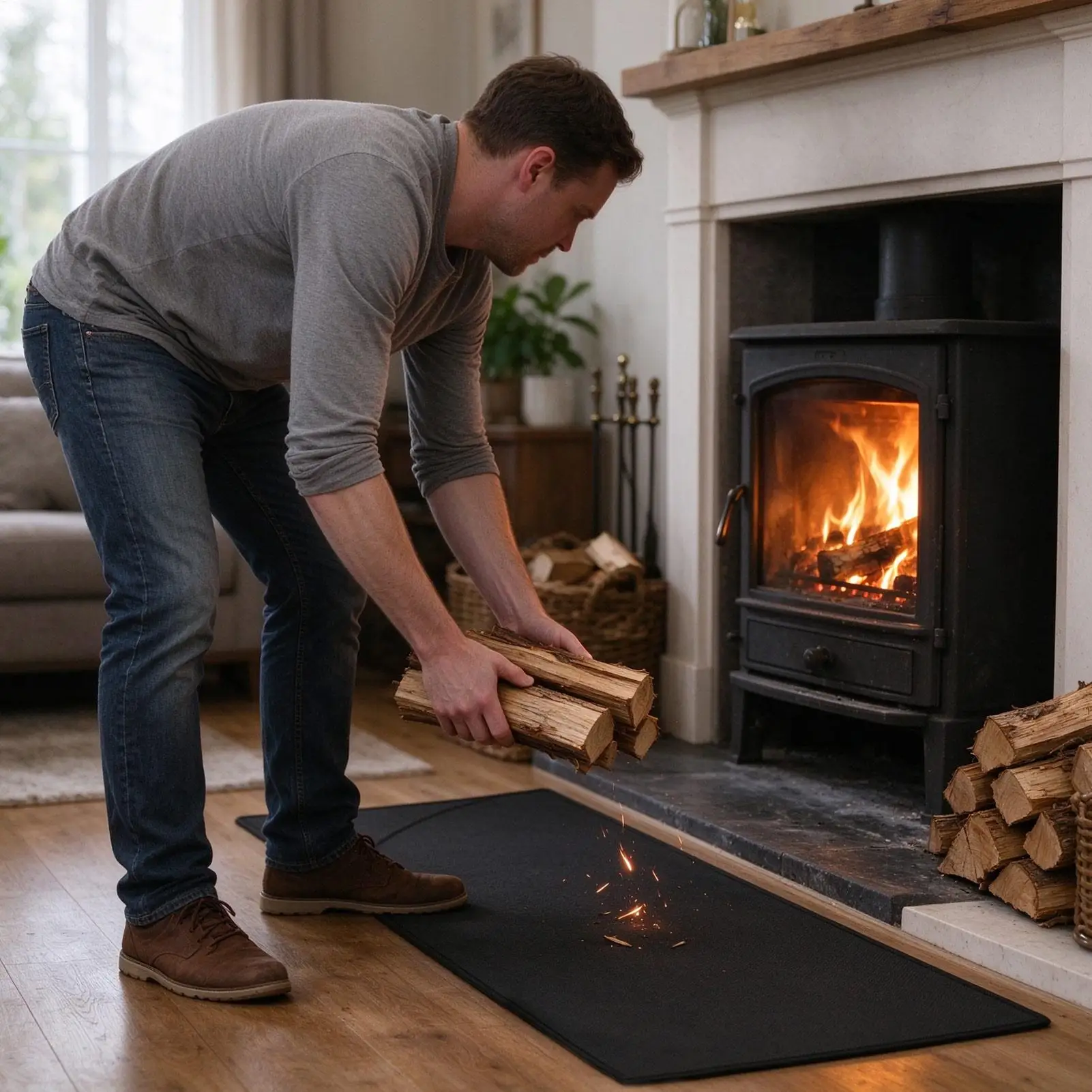 Fireproof Rugs For Fireplaces 1000 Celsius Fireproof Hearth Blanket Foldable Hearth Rug For Home Protection Floor Deck Indoor
