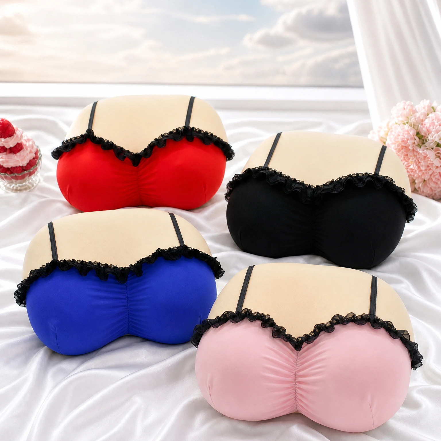 Memory Foam Breast Pillow Neck Cushion Soft Back Support Pillow Sleep Pillow for Men and Women