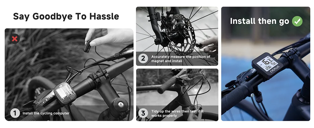 CYCPLUS GPS-Fahrradcomputer, kabellose Stoppuhr, IPX6, wasserdicht, Radfahren, Kilometerzähler, Fahrradzubehör, Tachometer – Detail 5