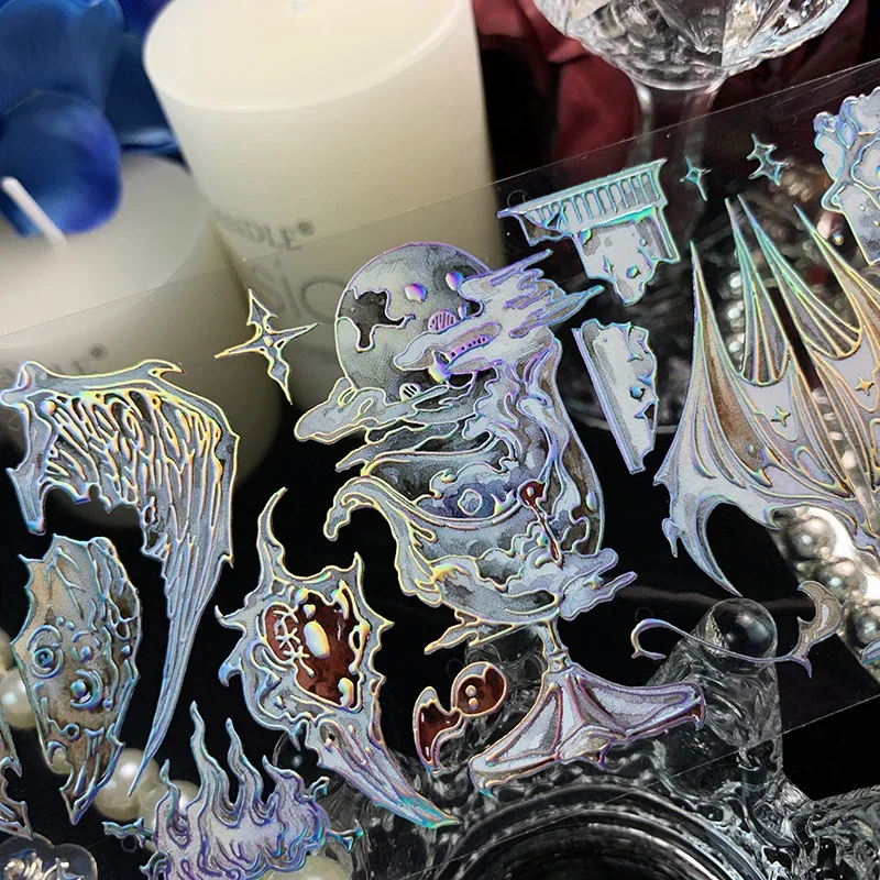 5meter Dark Wind Background Pet Tape Wings Decoration Journal