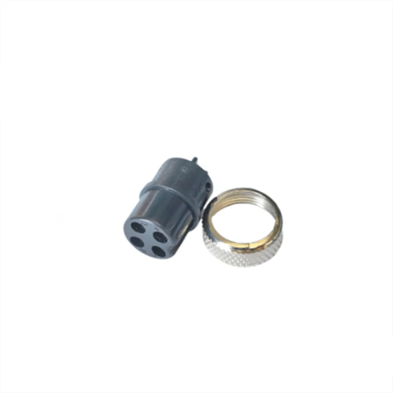 GX16 simple female connector, GX16 aviation plug, M16 simple female connector, injection molded version, 2-pin to 10-pin