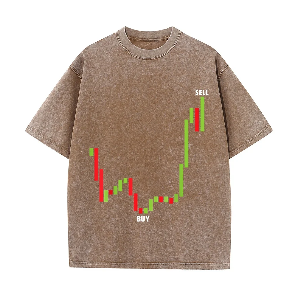 Funny Day Trading Buy Low Sell High Stock T-Shirt Male Workwear Men's Tops Cotton T Shirt Basic Women Tee Men Graphic Summer