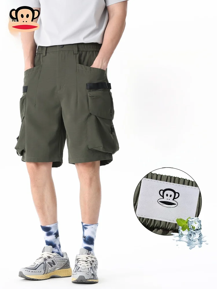 

PaulFrank Outdoor Workwear orts Men's Summer Loose Thin Qui Dry Sports Casual Five-Quarter Lengthths with kets