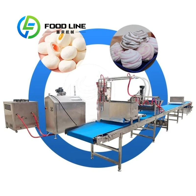 Customized Cotton Candy Industrial Continuous Aerator Product Line Marshmallow Sandwich Machine for Sale