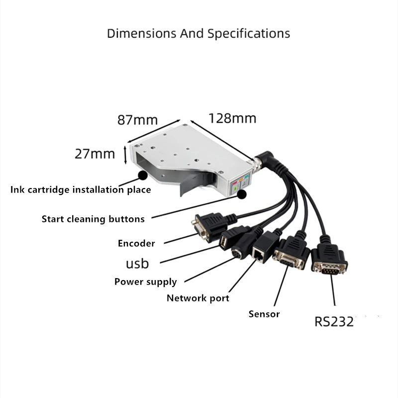 12.7MM/25.4MM Lot Online Thermal Inkjet Printer PC Remote Control QR Code Batch Date Expiry Date Production Line Inkjet Printer