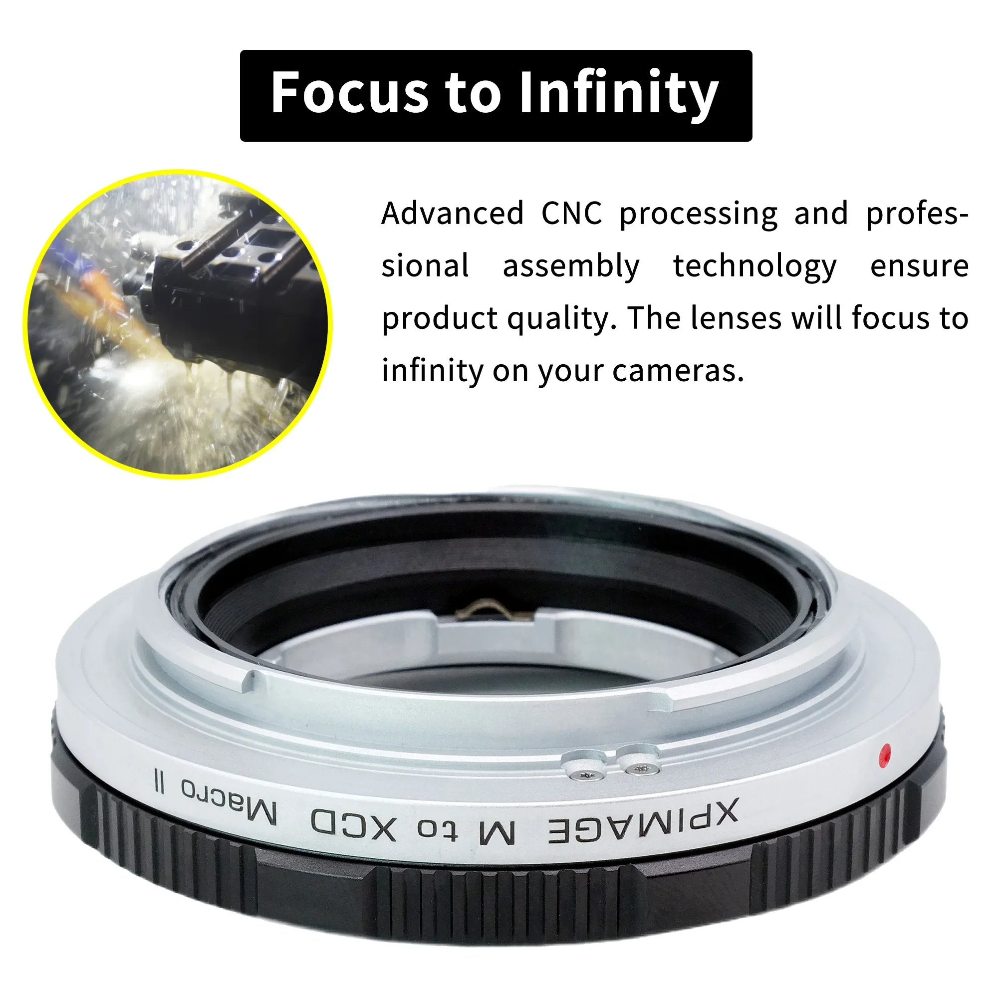 XPIMAGE M to XCD Lens Mount Macro Adapter Ring Compatible with Leica M Lens to Hasselblad X System Cameras X1D X2D