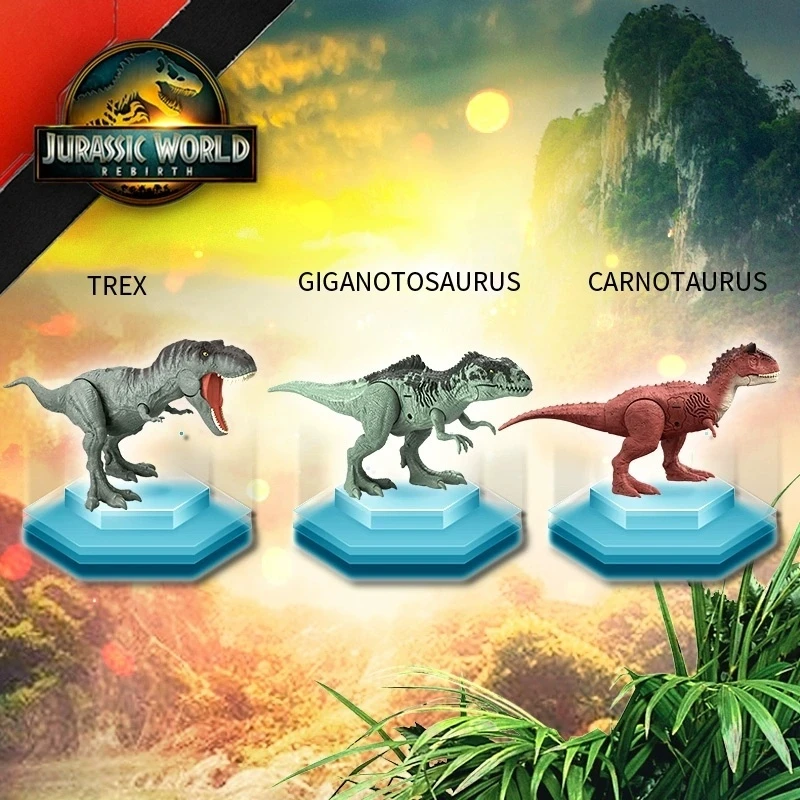 

Genuine Jurassic World Tyrannosaurus Rex Southern Megalodon Rampage Dragon Dinosaur Action Figure Basic Sound Effect Model Toy