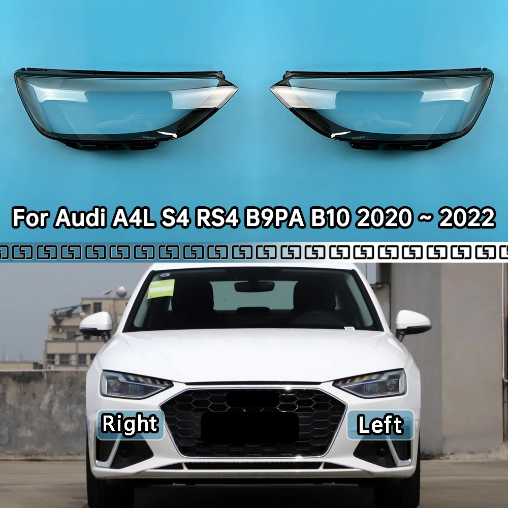 

For Audi A4L S4 RS4 B9PA B10 2020 2021 2022 Car Headlamp Lens Light Cover Headlights Lens Glass Lampshade Shell Car Accessories